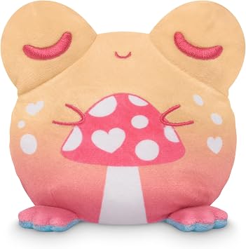 TeeTurtle Reversible 4" Frog Plushie - Mystical Mushroom - Cute Kawaii Soft Plush