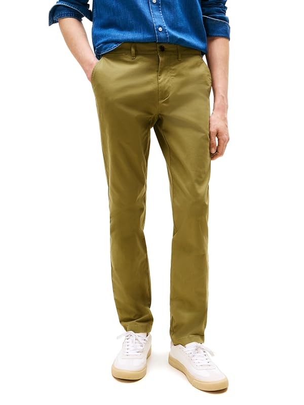 Tommy Hilfiger Men's Chino Pants Stretch Slim-Fit, Uniform Olive 40x36 by Tommy Hilfiger - Used condition - US$9.39