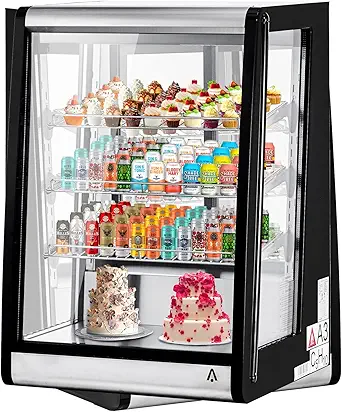 5.2 Cu.Ft Commercial Countertop Display Refrigerator with Glass Door and LED Lighting