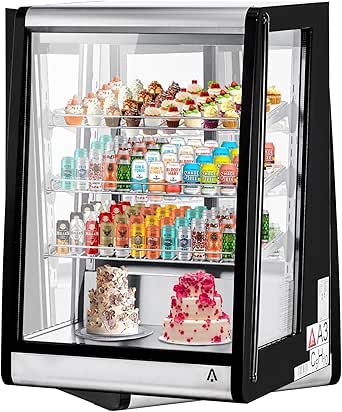 5.2 Cu.Ft Commercial Countertop Display Refrigerator with Glass Door and LED Lighting