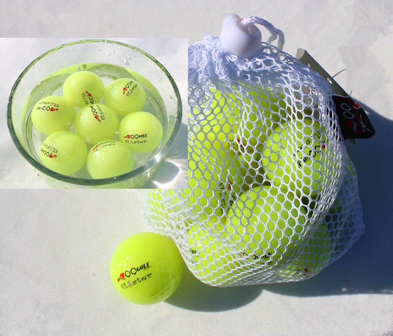 12 pcs A99Golf Floating Balls Floater Practice aid Water Golf Range Water Pool Pond Fun with Golf (Green 12pcs)