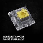 Gateron KS-9 Interrupteurs mécaniques pour MX Clavier mécanique de jeu 50g Force de la ligne de la plaque montée SMD 3 Épingle RGB Interrupteurs pour clavier rétroéclairé (65 PCS, Jaune)