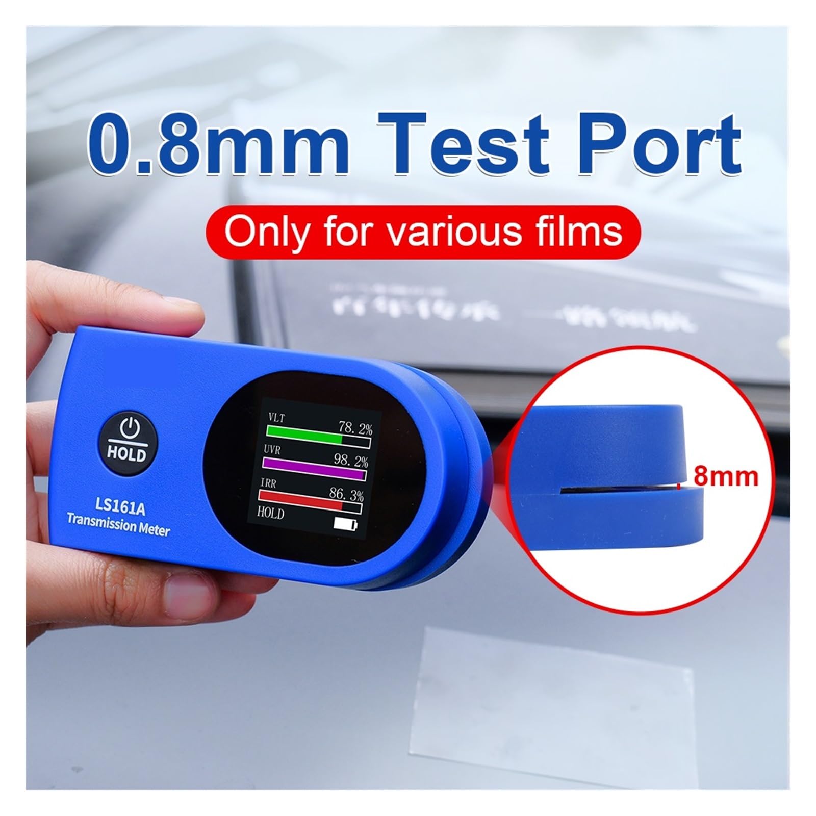 Handspektrometer, Fenstertönungsmessgerät Upgrade Solarfolien-Transmissionsmessgerät 940 nm 1400 Folientester(LS161(940nm))
