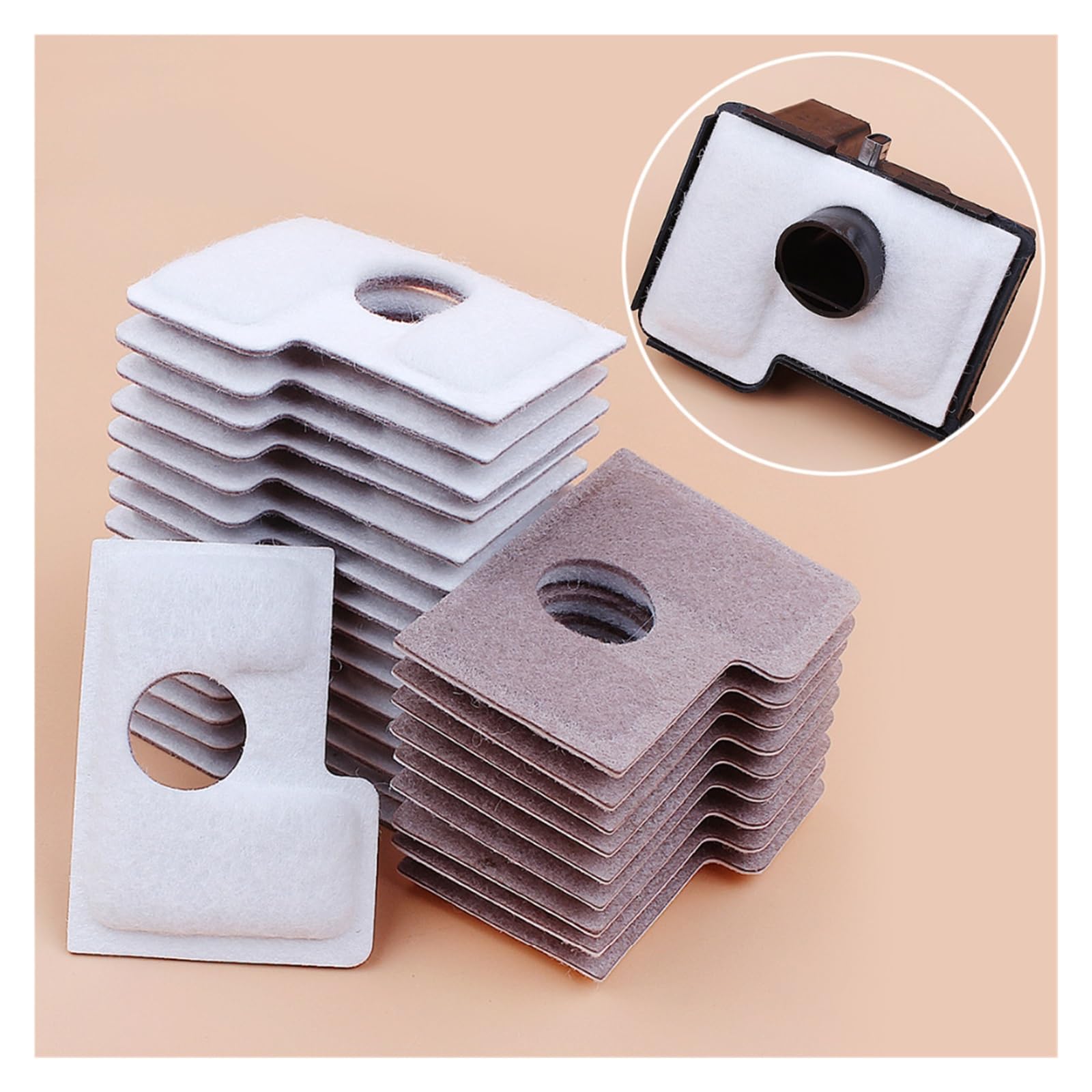 25 Piezas de Filtro de Aire Ajustado for Stihl ms180 ms170 018 017 ms 180 170 Reemplazo de Sierras de Gas Motos