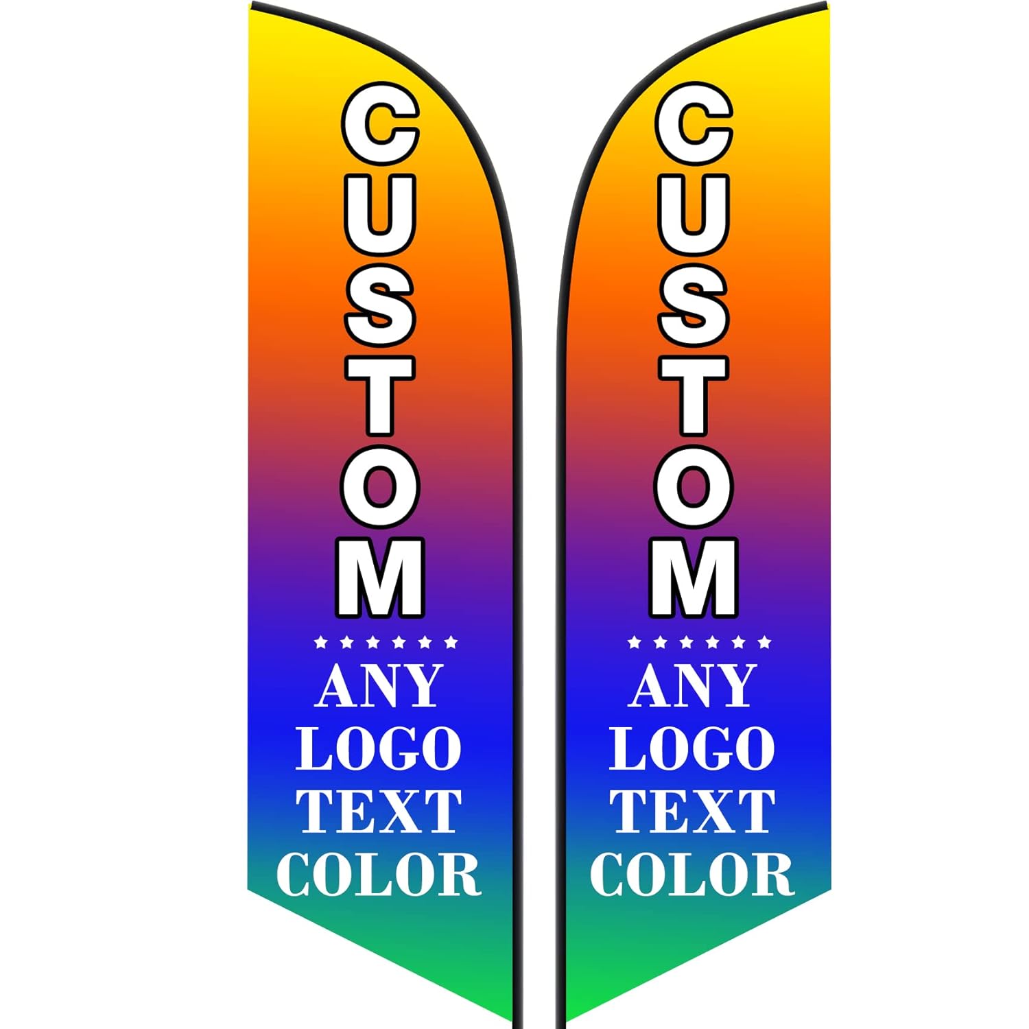 Custom Feather Flag For Business Custom Flags And Banners Custom Banner Sign Customize Outdoor