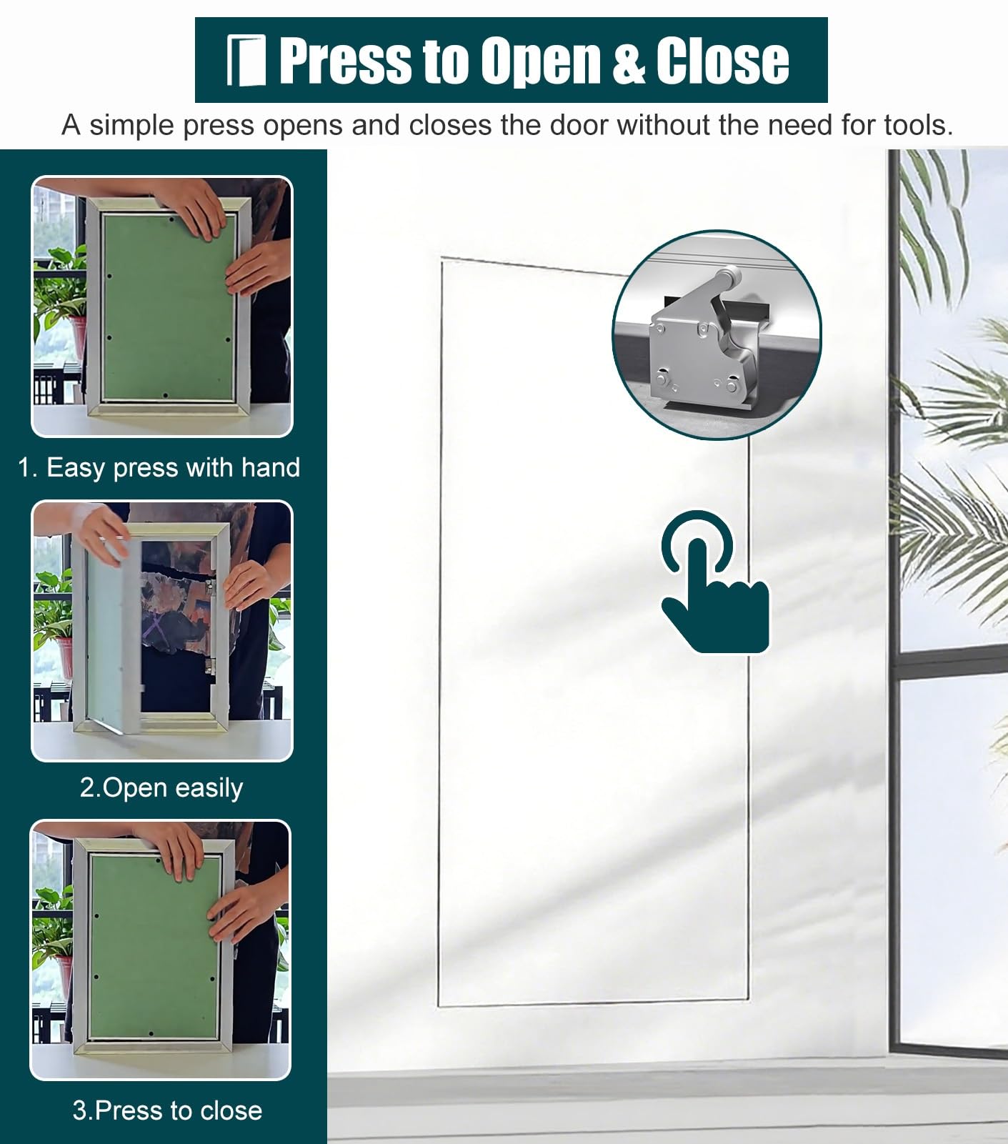 ZIMGOD Trampilla Pladur Puerta Empotrada con Panel de Acceso para Paneles de Yeso y Marco Metálico, Placas de Cubierta de Plomería Ocultas para Pared/Techo, Tapa de Registro(18x36in (45x90cm))
