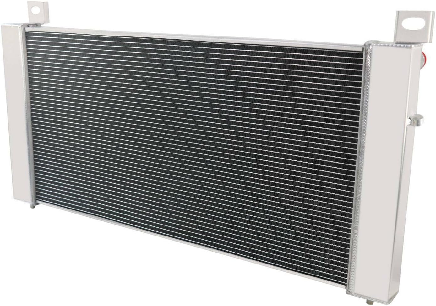 4 Row Core Engine Coolant Radiator for 1999-2013 Chevy Silverado GMC Sierra Tahoe Yukon Suburban 4.3 4.8 5.3L All Aluminum Radiator with Shroud Fan and Relay