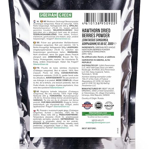Miniatura 6 de Harina de espino siberiano molido 300g (10.58 oz) w espino cerval de mar secado de hierbas en polvo fino té Crataegus Sanguinea Hippophae Rhamnoides