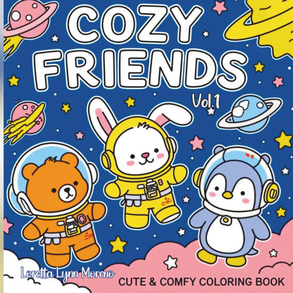 Cozy Friends Vol. 1: Simple Designs Bold and Easy Coloring Book Cute Cozy Friends with Bold Easy‑to‑Color Designs for Relaxation: Simple, Warm, and ... Pages for Calm and Comfort (Cozy Collection)