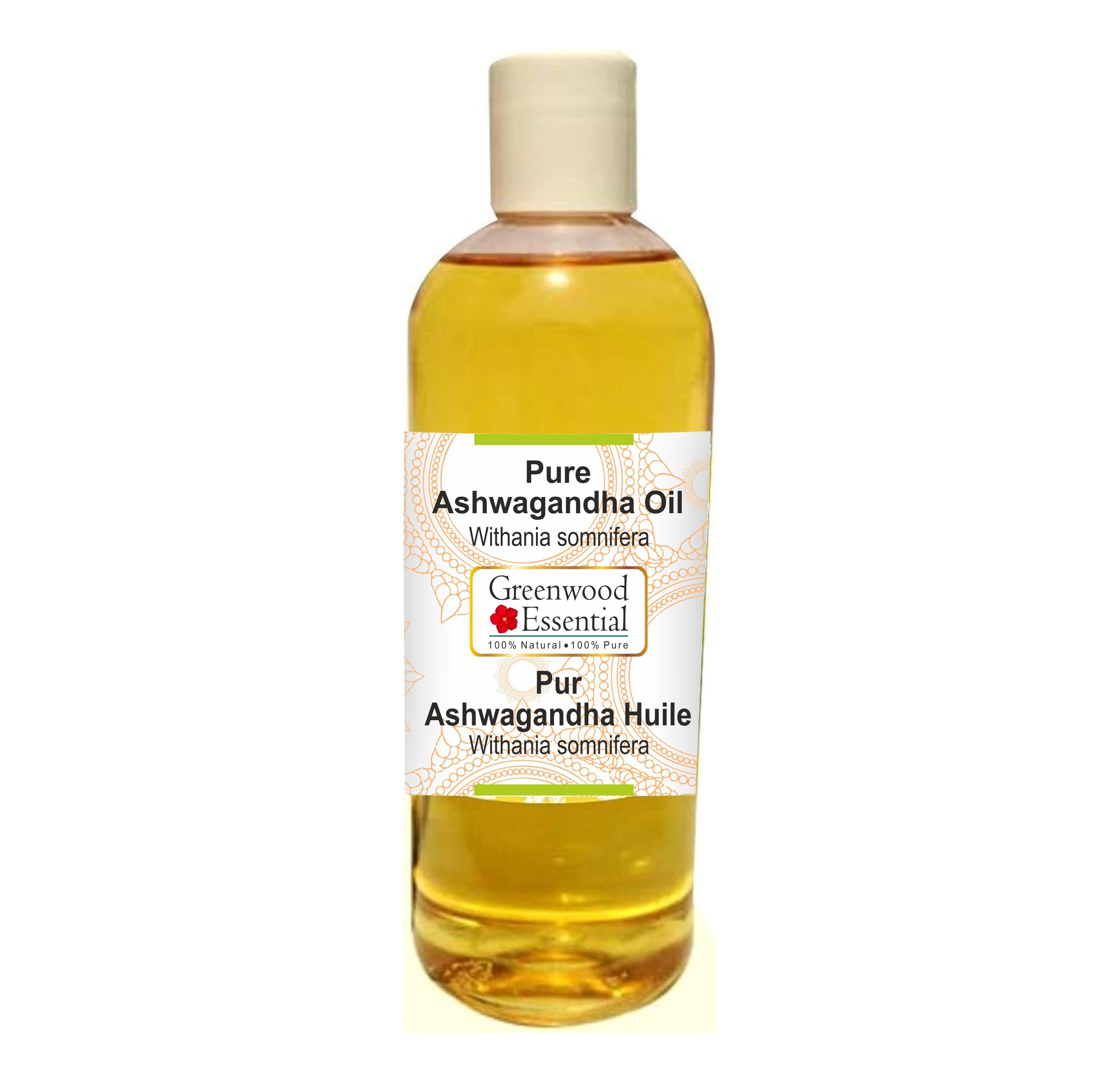 Greenwood Essential Naturreine Ashwagandha-Öl (Withania somnifera) Natürliche therapeutische Qualität 200ml (6.76 oz)