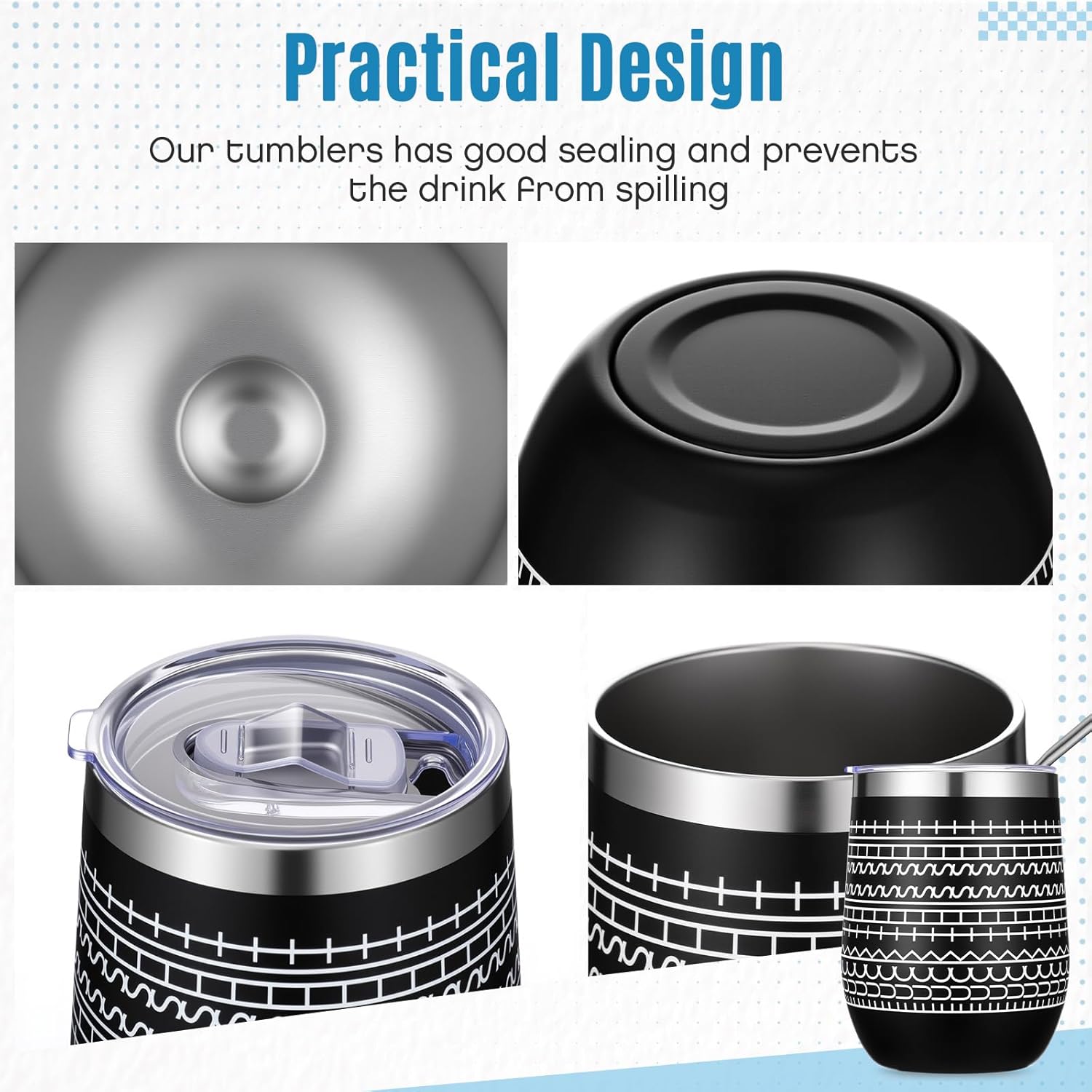 Geiserailie 12 oz Funny Message Coffee Mug Birthday White Elephant Gifts Stainless Steel Mug Insulated Tumblers Wine Cup Gag Gift for Valentines Friends Family Coworkers Christmas(Black,Classic) - Image 4