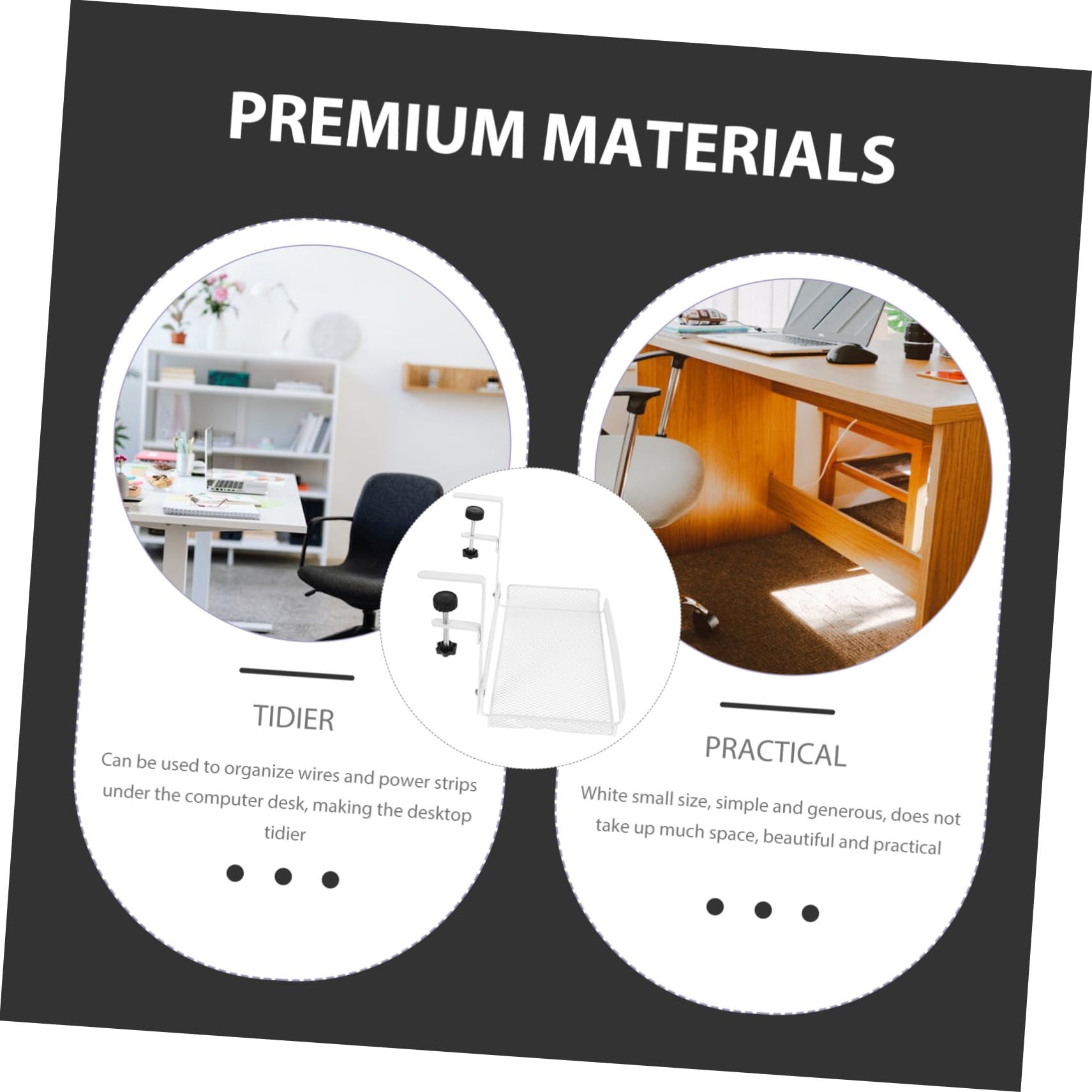 Organisateur de Câbles sous Bureau Maille Support de Gestion pour Fils et Multiprises Compact et Facile à Installer pour Bureau Domestique
