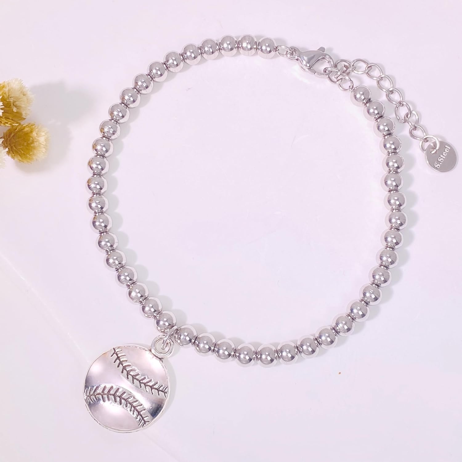 Simple Softball Bracelet for Teens Women, Inspirational Softball Gifts for Daughter, Granddaughter, Niece, Players, Teams, Coach - Image 5