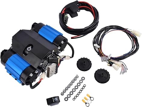 CKMTA12 12V على متن الطائرة عالية الأداء ضاغط الهواء التوأم يناسب الإطارات المتضخمة ، وخزائن الهواء قفل التفاضلات ، والأدوات الهوائية ، إلخ