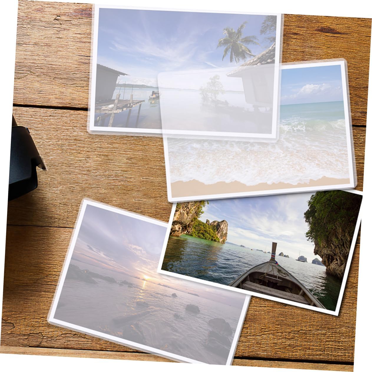 50pcs Photo Holders Hard Card Sleeves Photo Card Protectors Document Holders