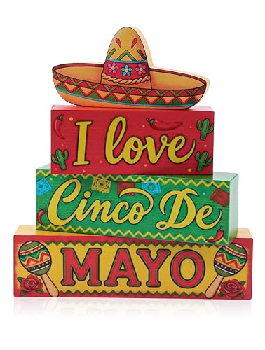 Cinco de Mayo Wooden Tabletop Decor,Days Of the Dead Wood