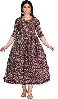 AAVRITTIQUEENS Women's Printed Maternity Feeding Gown Dress with Zipper Price In India