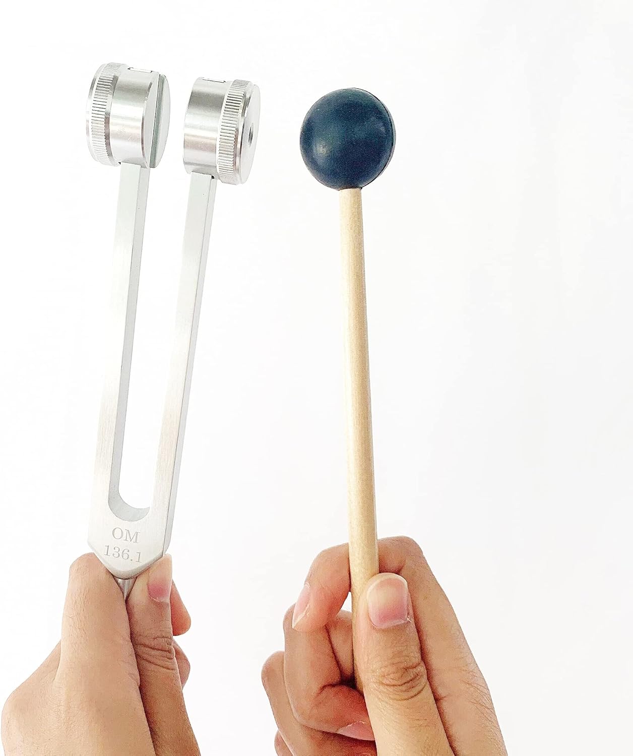 OM 136.1 Hz Tuning Forks for Healing Chakra Tuning Forks Weighted Angel Tuning Forks Medical Sonic Slider Tuning Fork 136.1hz Frequency Generator for Healing Yoga : Musical Instruments