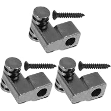 KESYOO Black Metal Electric Guitar String Guides 3 Pieces Mounting Screws String Retainers to Improve Tension and Stability Electric Guitar