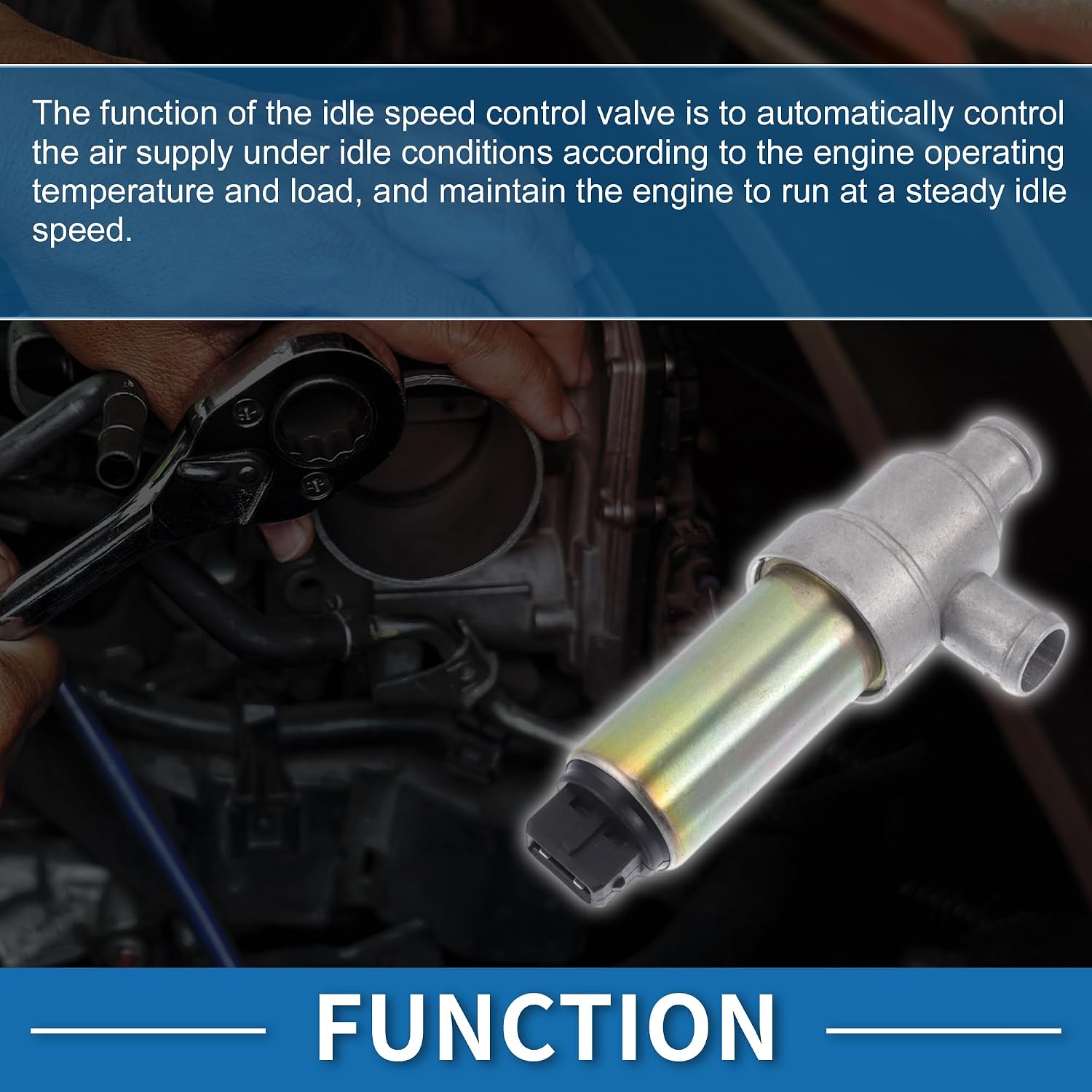Car Idle Air Control Valve for Volkswagen Golf 1990-1992 Replace No.037906457C IACV Idle Motor Idle Air Control Valve for Stable Engine Operation