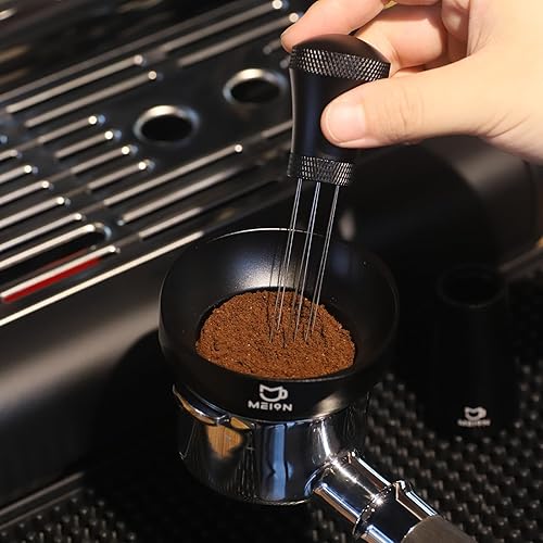 Miniatura 5 de Juego de embudo dosificador de espresso de 2.126 in y pantalla de disco para portafiltros Breville de 2.126 in, embudo magnético de café, pantalla