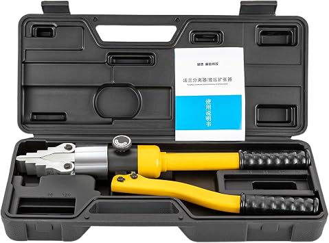 Hydraulic Flange Spreader,8T Portable Hand-held Integrated Hydraulic Spreader Dividing Tool Kit,Max Spread 30mm Integrated Hydraulic Flange Spreader Separator Used in Electric Power Repair Yellow