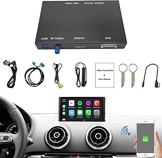 CarProKit Wireless CarPlay Android Auto Mirrorlink Retrofit Kit, Support YouTube, USB Playback, HDMI Input, Compatible with Audi A3 S3 RS3 B9 with 5.8inch & 7inch Screen from 2013-2019