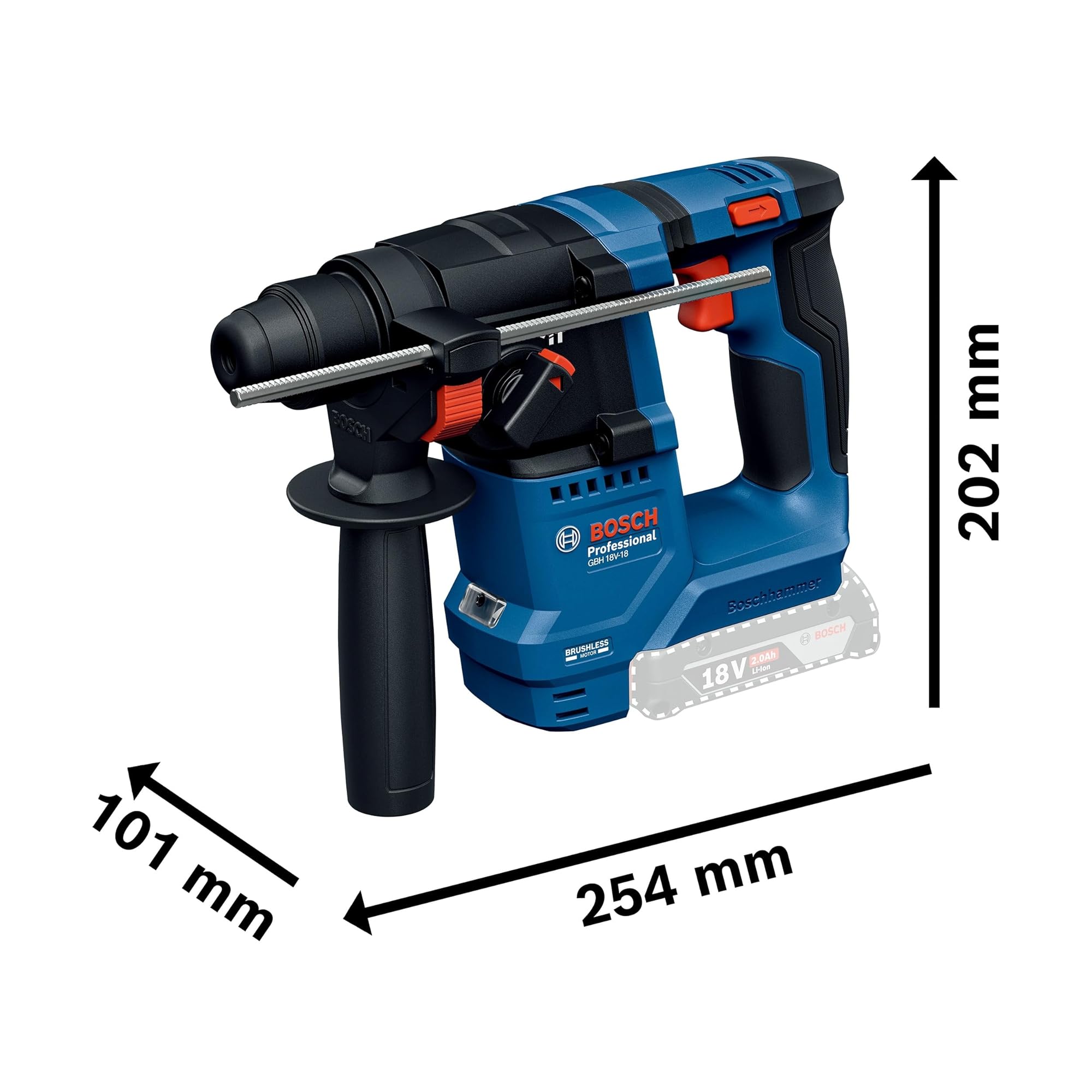 Bosch Professional GBH 18V-18 perforateur sans-fil SDS plus 18V System