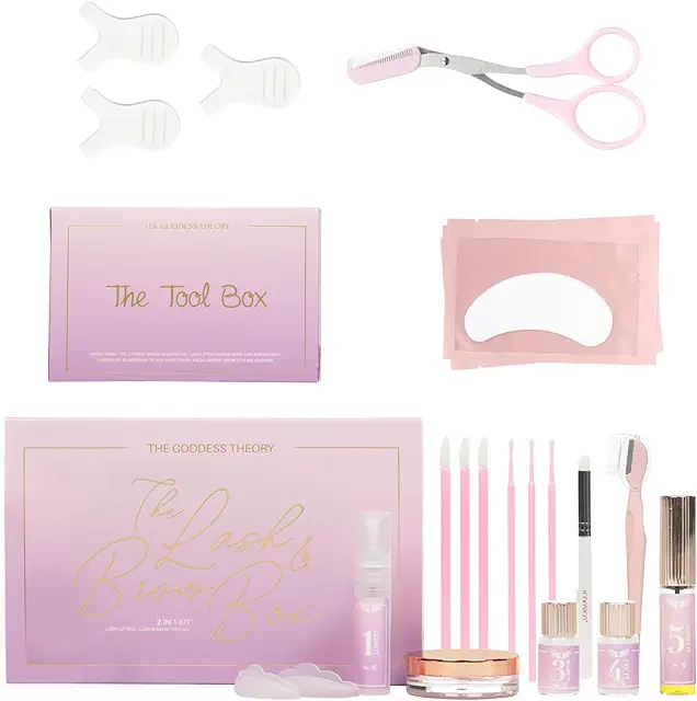 The Goddess Theory 2-in-1 Lash Lift & Brow Lamination Kit - Vegan DIY Beauty Set