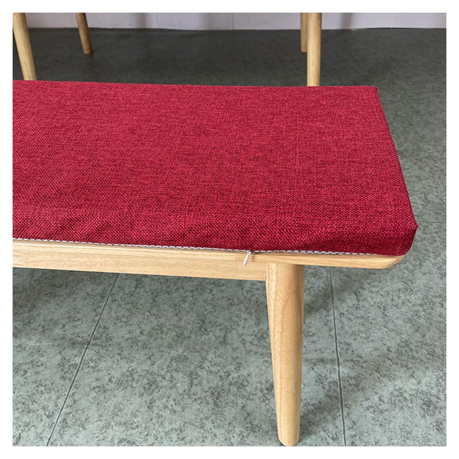 Poduszka na ławkę do użytku na zewnątrz, 120/150 cm/100 cm x 40 cm, poduszka do siedzenia do mebli wewnętrznych, antypoślizgowa, nadająca się do prania, poszewka na poduszkę 45D, bardzo elastyczna