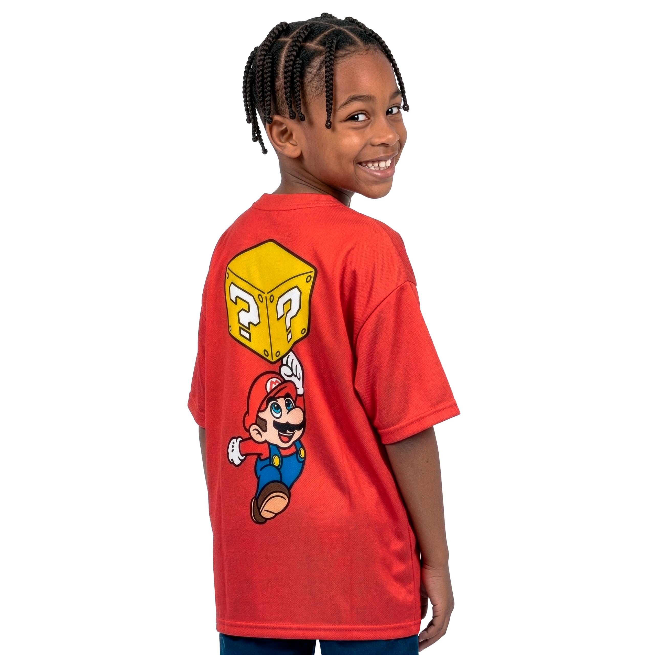 Super Mario Camiseta Futbol para Niños, De Gran Tamaño Camisetas De Futbol Infantil con Motivo De Mario, Camisetas Niño