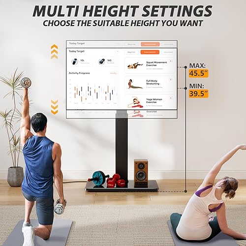 Miniatura 10 de Soporte de TV de piso para televisores de pantalla plana OLED LED de plasma de 32 a 75 pulgadas, soporte universal de TV de esquina con soporte