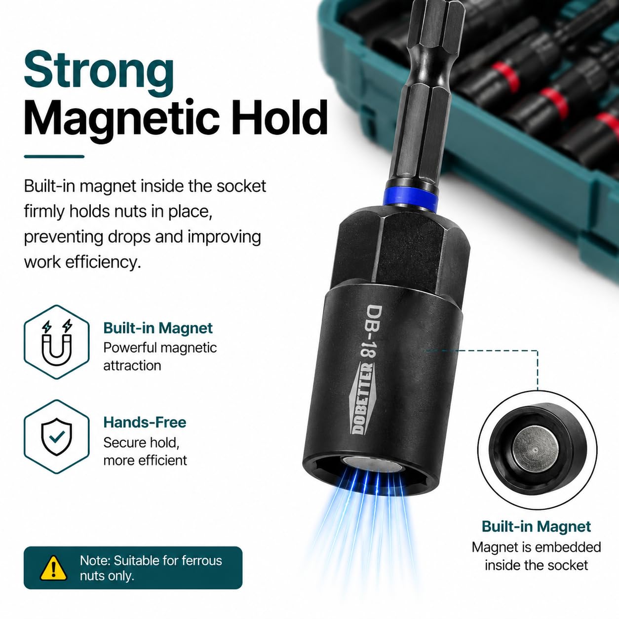 86 Piece Magnetic Nut Driver Set - Metric & SAE -3