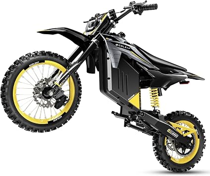 ECOLEAP 3500W Peak Electric Dirt Bike for Teens & Adults, 37MPH Electric Off-Road E-Bike with 48V 21Ah Battery, Up to 55 Miles Range, Dual Suspension