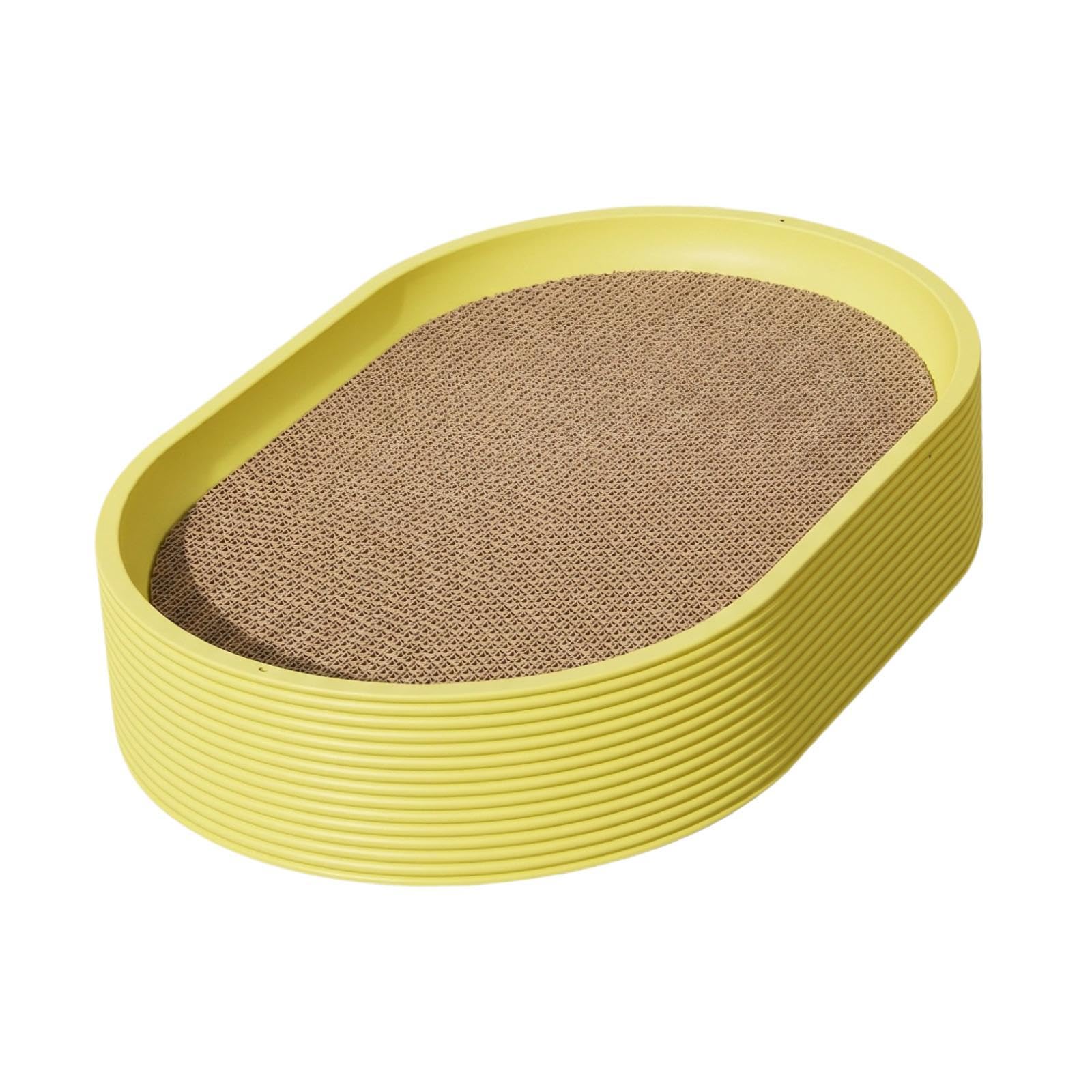 Tapis de rechange pour griffoir chat en carton ondulé jaune Sharplace