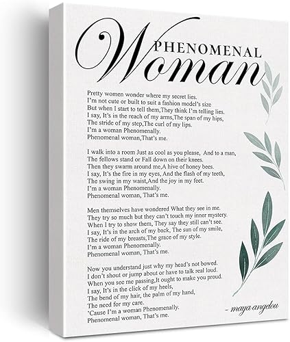 Lienzo inspirador para pared, diseño de mujer fenomenal motivacional, impresión en lienzo feminista positiva, pintura en lienzo para oficina, hogar,