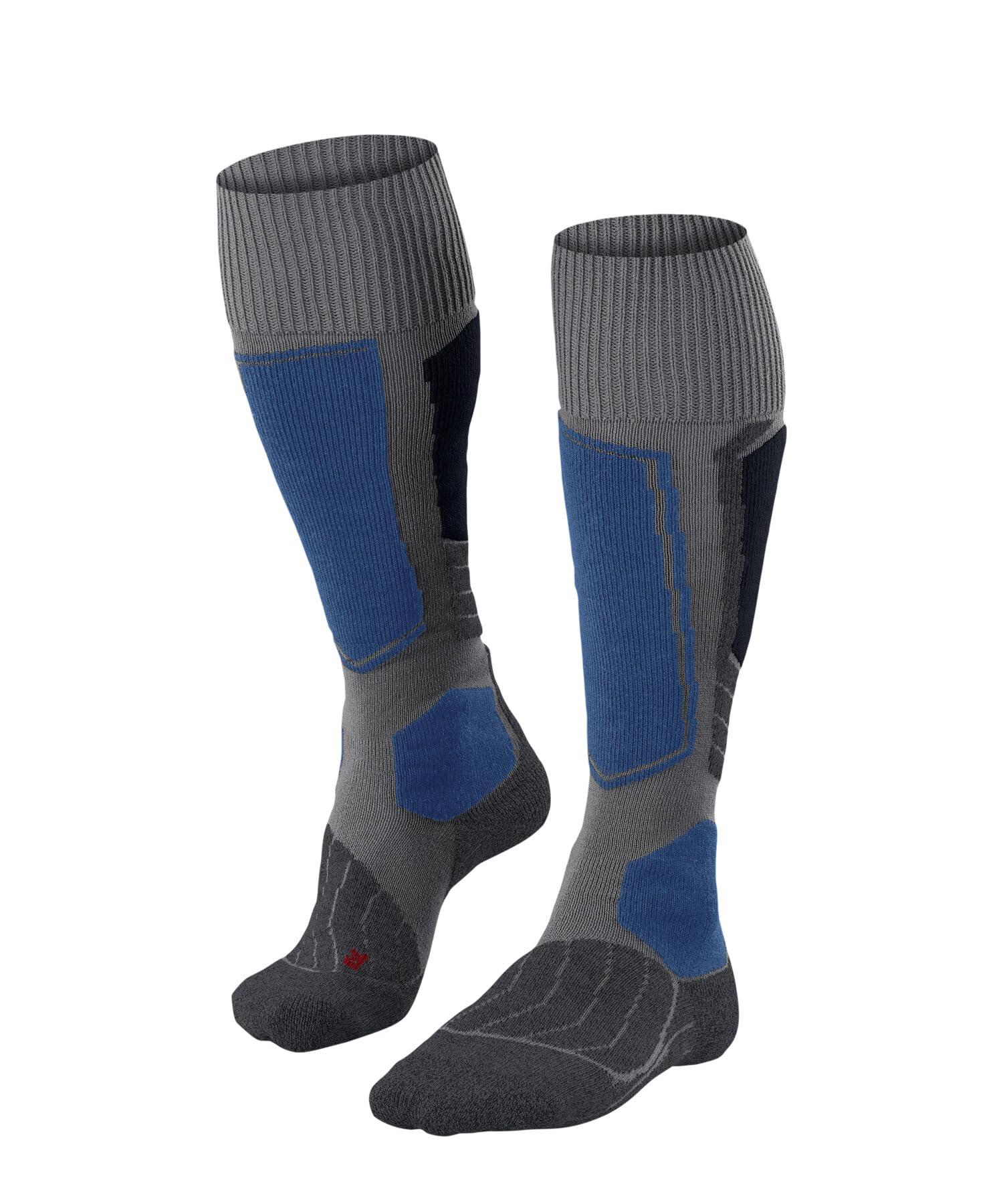 FALKE Men's SK1 Comfort M Kh Wool Silk Warm Thick 1 Pair Skiing Socks, Grey Light 3400, 9.5-10.5