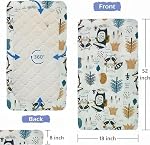 2 Paquet de draps en coton pour bébés garçons filles, 28:00x 52” Ultra Cozy & Tables de lit pour bébés et bébés pour bébés, animaux des bois