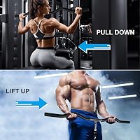 Lyndwin Edzőtermi Húzórúd - 92 cm Ívelt Acél Bicepsz Rúd Otthoni Edzéshez, Crossfit és Erőnléti Tréninghez Karabinerrel 3