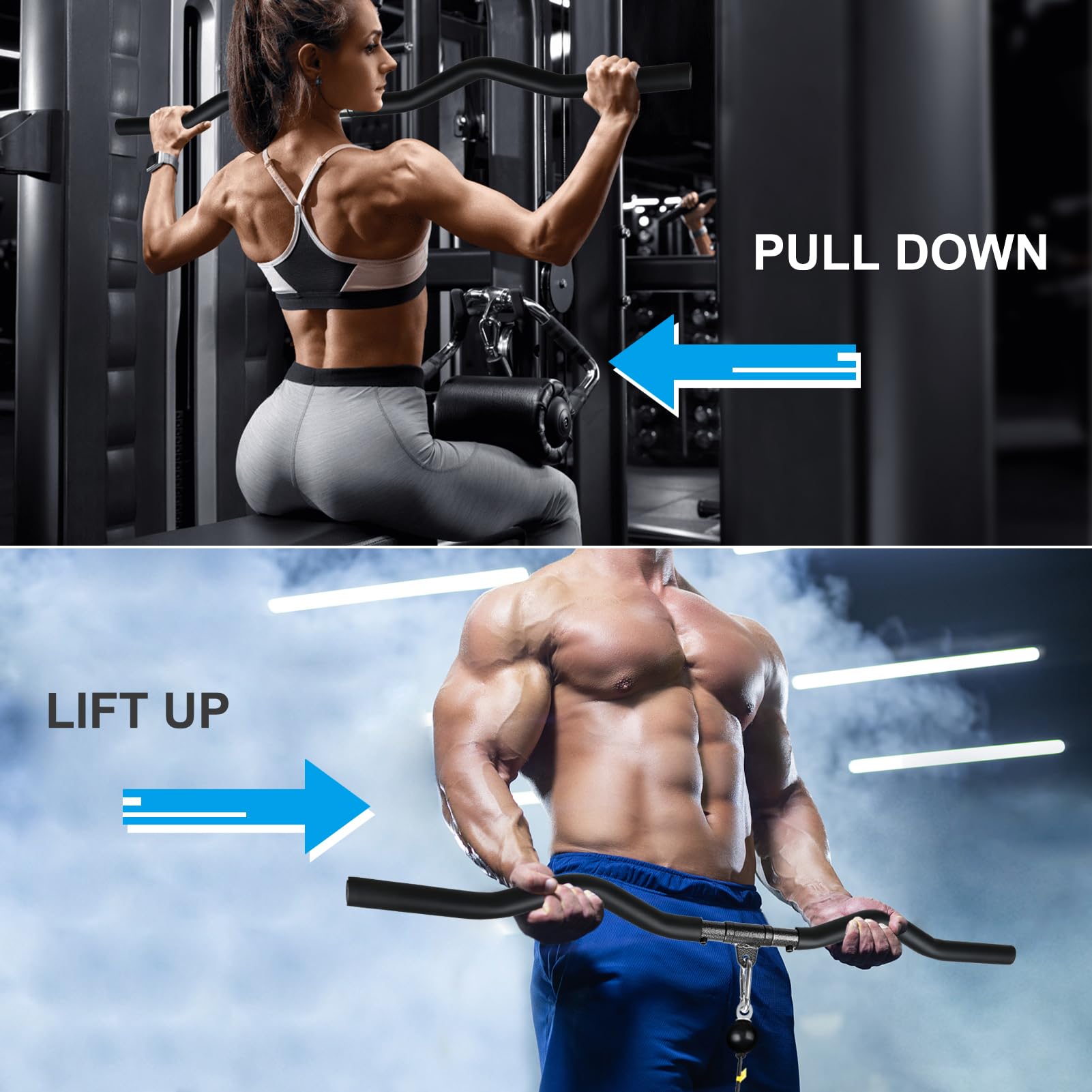 Barra LAT Machine, Sbarra Lat Machine, DIY Asta LAT Machine Attrezzi Palestra in Casa Barra per Trazioni Lat Machine Accessori per Macchine Fitness