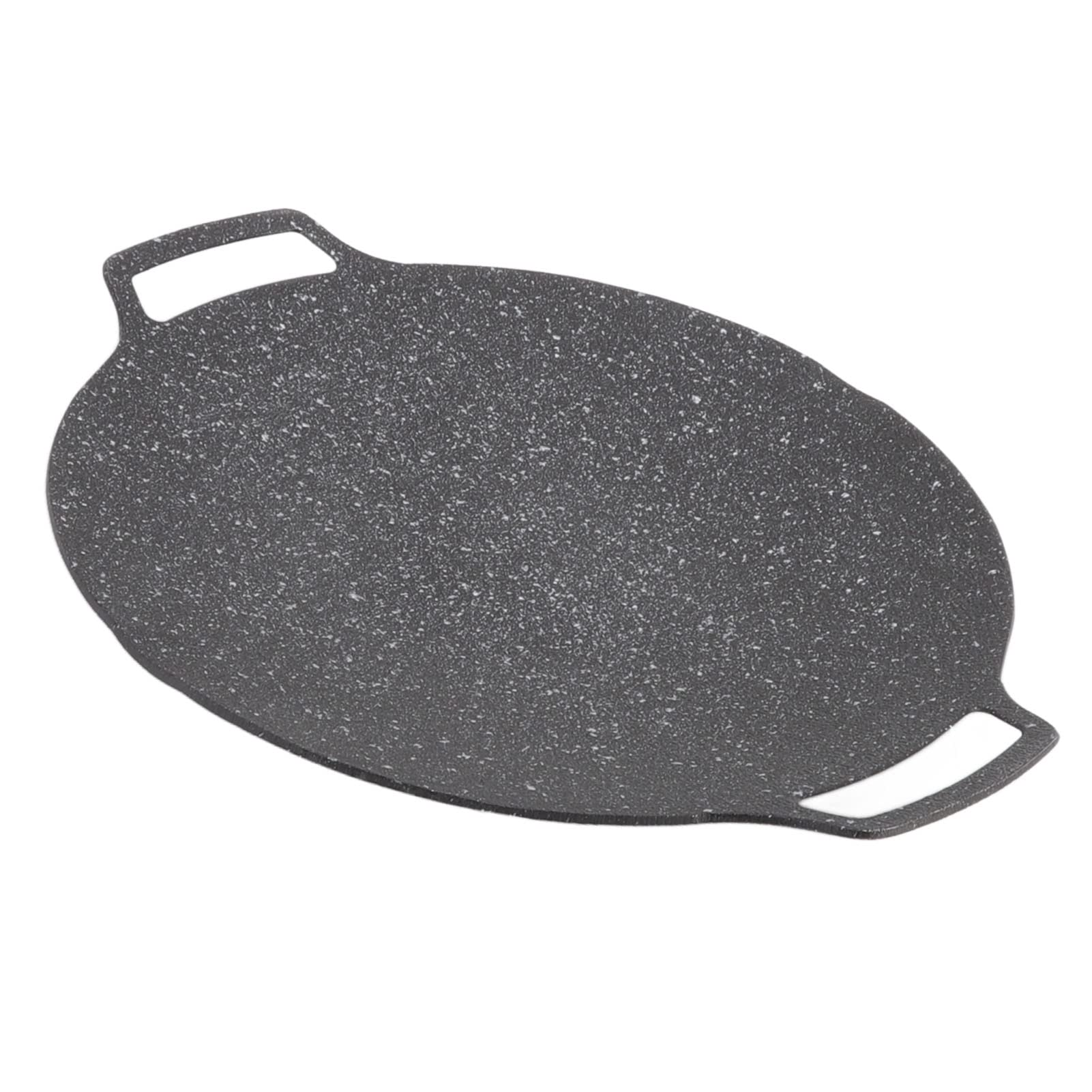 TOPINCN Padella Quadrata in Stile Coreano, Piastra per Barbecue Coreana Griglia per Barbecue Padella Circolare Antiaderente per Fornello da Esterno Domestico(30cm)