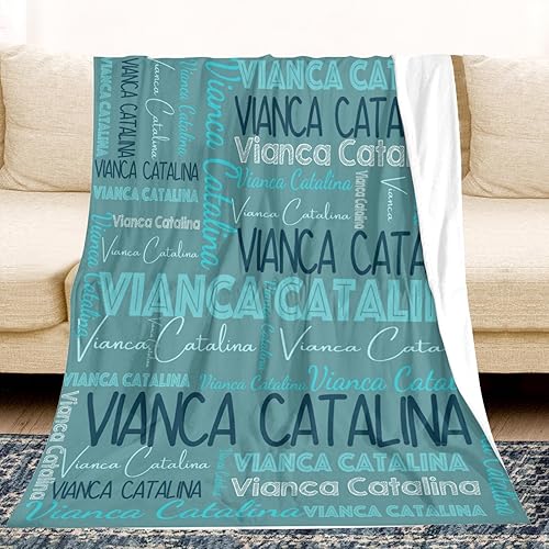 Miniatura 156 de Dr.TOUGH Mantas personalizadas para niños y adultos, manta personalizada con nombre para niños, manta con monograma con nombres personalizados