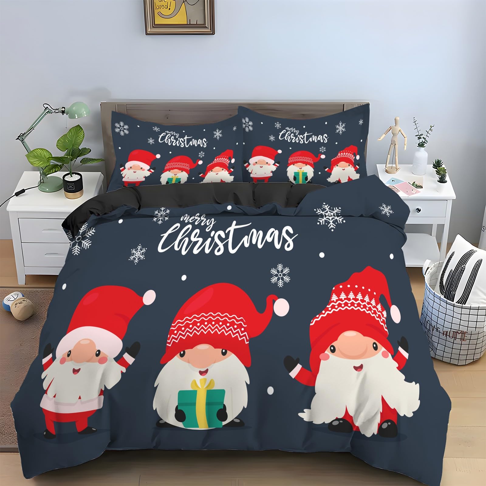 Housse de couette 200x200 elfe de Noël : fini les draps rêches