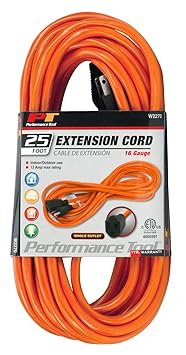 Performance Tool W2270 25' 16-Gauge Extension Cord