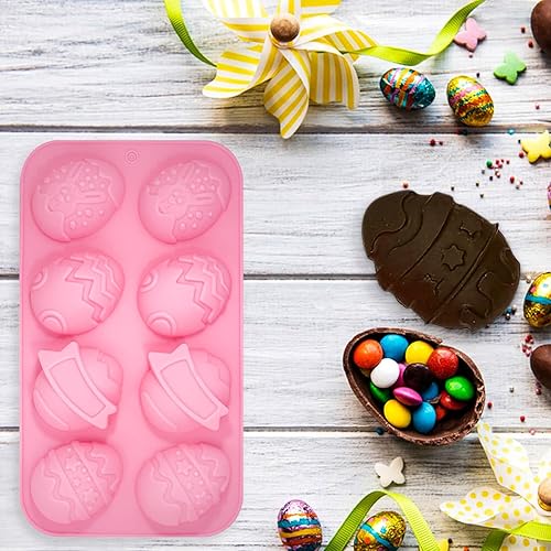 Miniatura 5 de Moldes de silicona de Pascua para hornear, moldes de silicona de Pascua para pudín hechos a mano, jabones de chocolate, gelatinas, cubitos de hielo