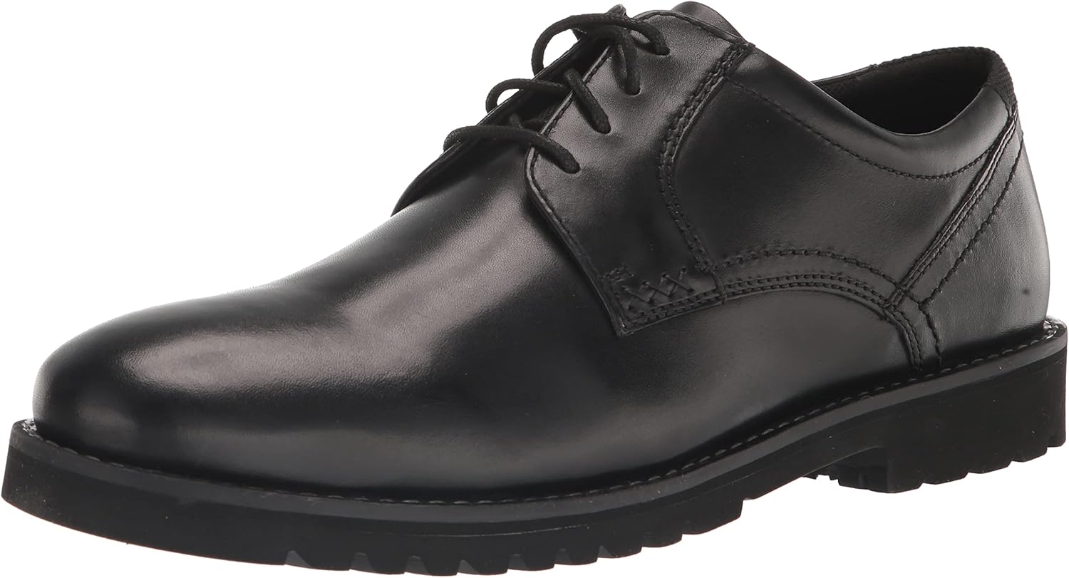 Rockport mens Mitchell Plain Toe Oxford, Black, 12 Wide US