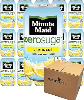 Minute Maid Zero Sugar Lemonade soda 12 fl oz, 15 pack, total 180 fl oz