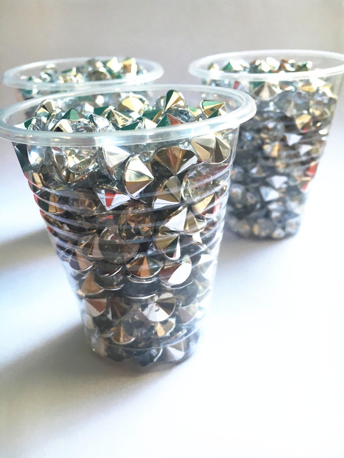 10mm Acrylic Color Faux Round Diamond Crystals Treasure Gems for Table Scatters, Vase Fillers, Event, Wedding, Arts & Crafts (1000 pcs Black)