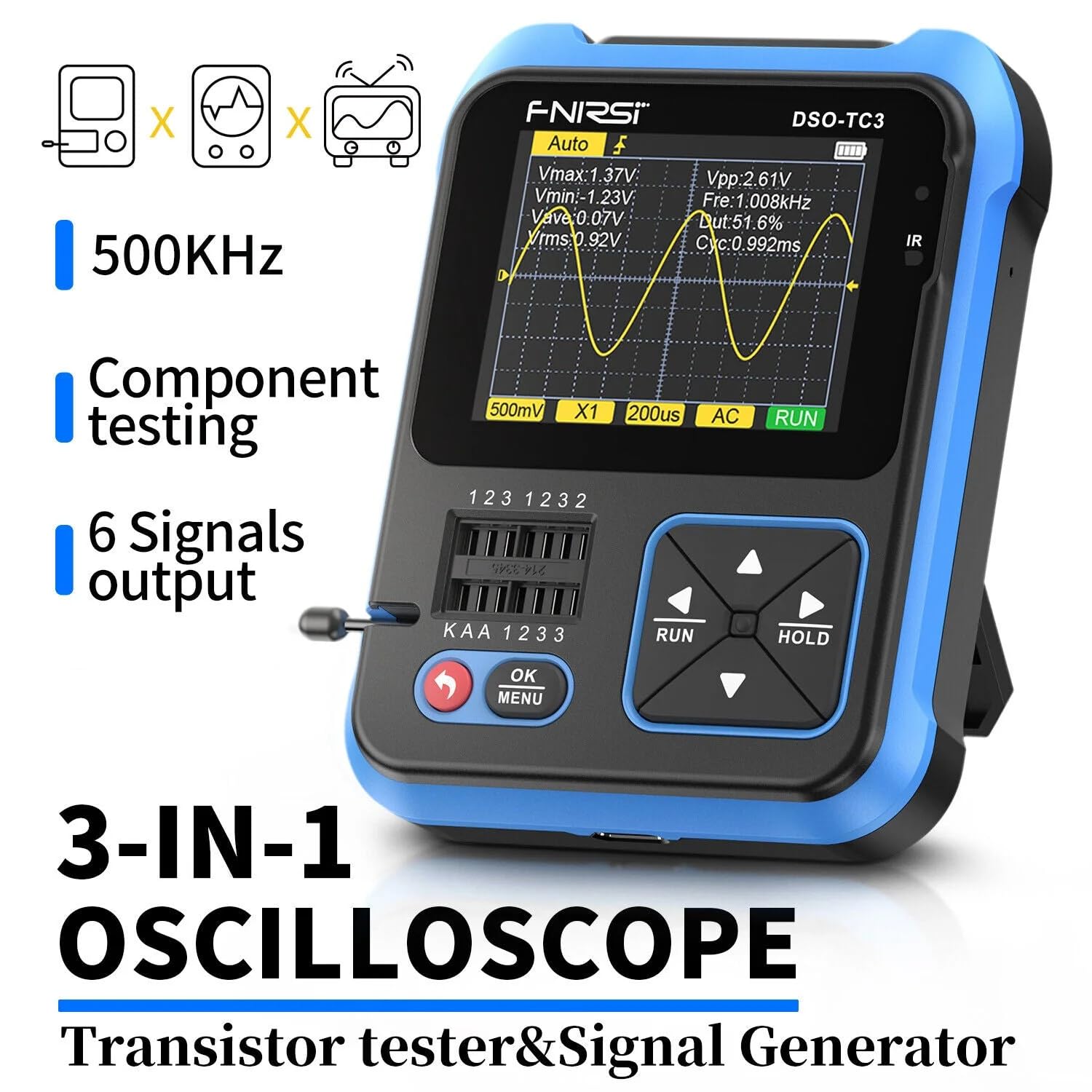 FNIRSI DSO-TC3 3w1 oscyloskop przenośny Standard