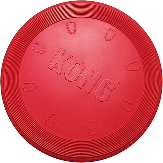 KONG Flyer Durable Rubber Flying Disc Dog Toy for Large Dogs